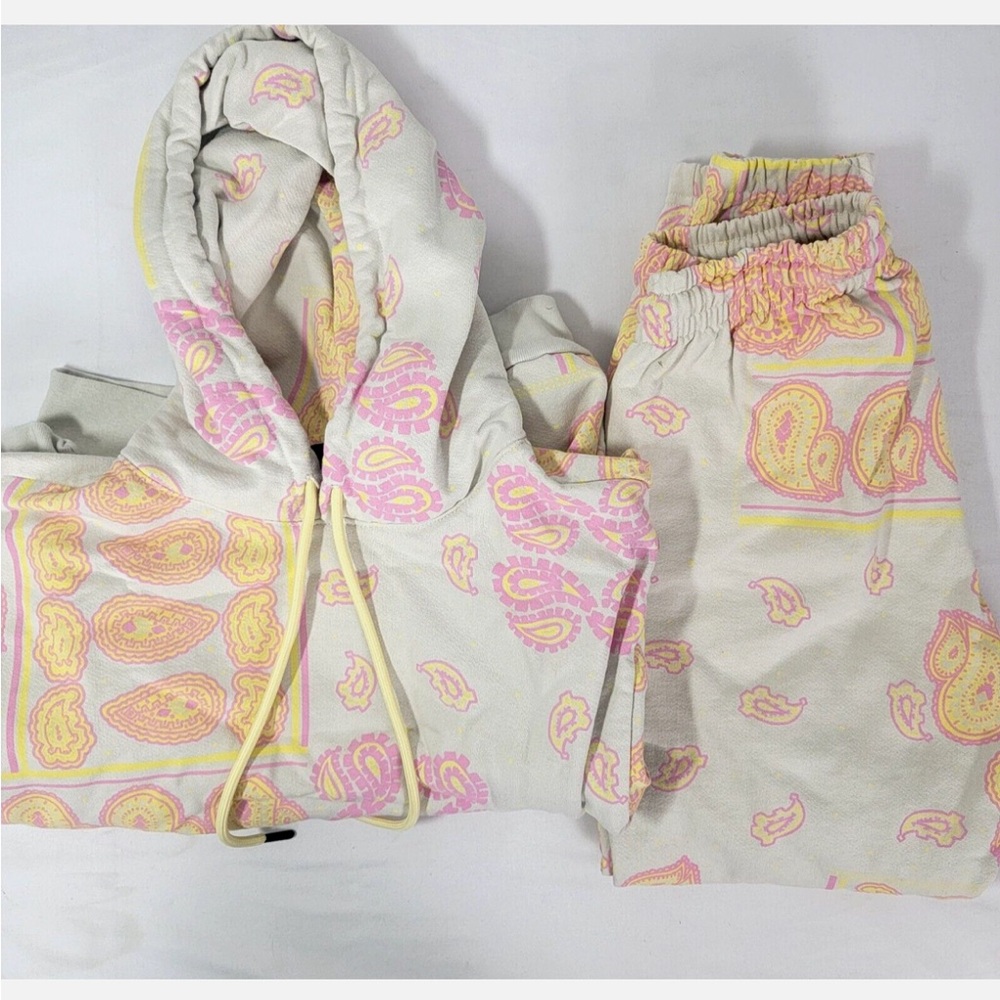 Bananas Monkey BONE PAISLEY Size SMALL S BNWT Hoodie + Sweatpants Lot of 2
